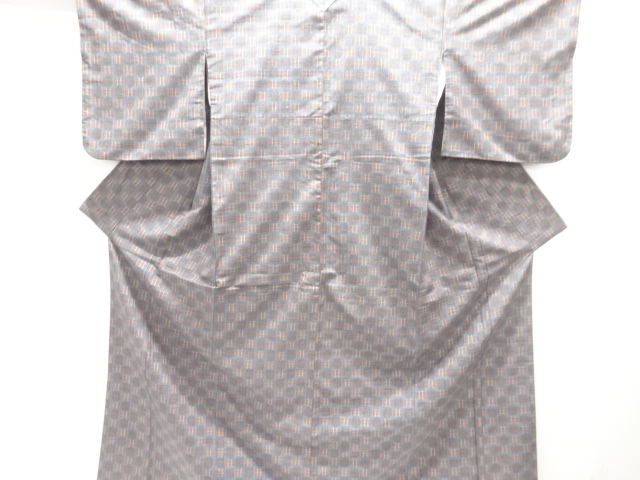 JAPANESE KIMONO / TSUMUGI / WOVEN IGATA KASURI PATTERN